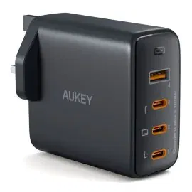 شاحن جداري سريع للغاية بقوة 100 وات من أوكي - أسود