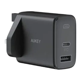 شاحن جداري أوكي سويفت 32 واط بمنفذين PD PA-F3S أسود