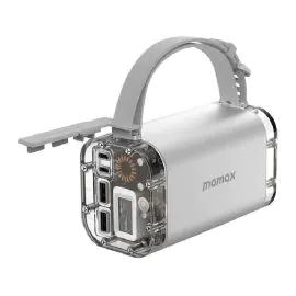 موماكس , شاحن متنقل آي باور ستون ميني بسعة 40000 مللي أمبير وبقوة 100 واط , فضي