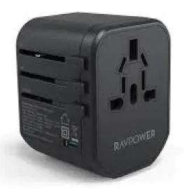راف باور‎‎ ‎RP‎-‎PC1033‎‎ ‎20‎W ‎3‎‎-‎Port Travel Charger‎ ‎محول طاقة ,أسود 