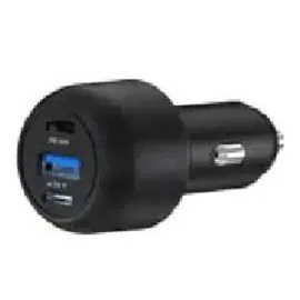  باورلوجي , شاحن سيارة بقوة 130 واط , بمنفذين  C USB-A    , أسود