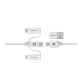 بروميت كابل 6 في 1 هجين متعدد الوصلات، 60 واط، 1.2 متر، أبيض