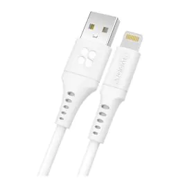 بروميت , كابل UltraFast USB-A إلى Lightning Silicon بطول 2 متر، أبيض