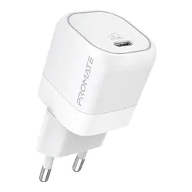 شاحن حائط بروميت بقوة 25 واط ومنفذ USB-C باللون الأبيض