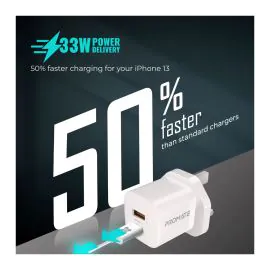 بروميت محول شحن GaN Fast™ لتوصيل الطاقة بقدرة 33 واط، أبيض