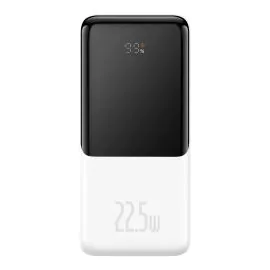 بيسوس , بطارية متنقلة اليفا ديجتال , شحن سريع , أبيض