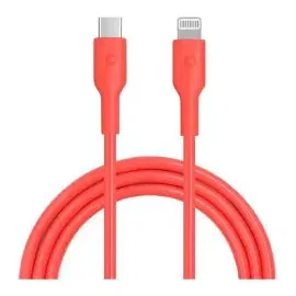 باورولوجي , نوع سي إلى كابل لايتنينج بي دي 20 وات 1.2 متر ,أحمر