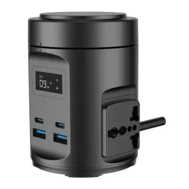 باورولوجي، موزع طاقة ماج سيف، USB-C Power USB-A QC 3.0، اسود