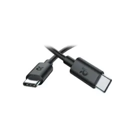 كابل راف باور C الى C،  متر 2، USB-C الى USB-C ، اسود - RP-CB1022