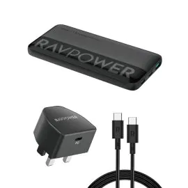 راف باور، باور بانك 10K PB1228، شاحن جداري PC1041، كابل CB1021