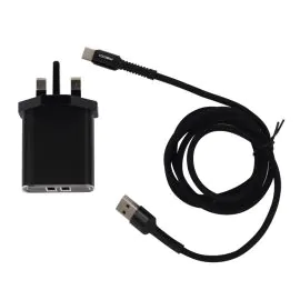 ريتشي , شاحن حائط , USB and Type-C ,أسود