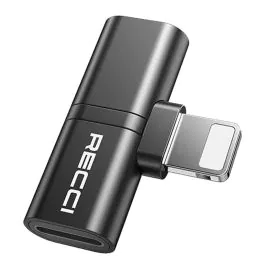 ريتشي,محول 2 في 1 بمنفذ Lightning ومدخلين Lightning, أسود