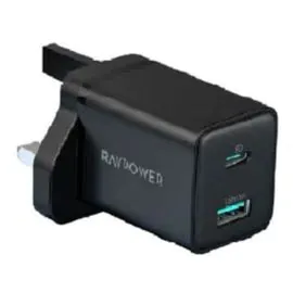 راف باور، شاحن جداري 20 واط، أسود