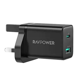 راف باور شاحن جداري ، 30 واط ، أسود