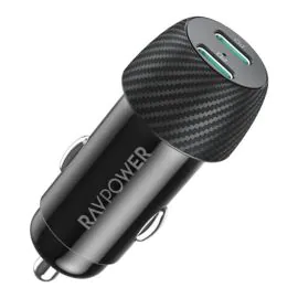 راف باور شاحن سيارة 20 واط، سريع، أسود