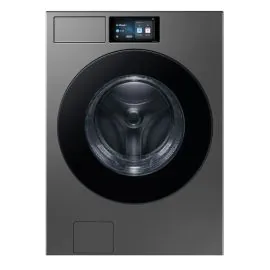 غسالة سامسونج تحميل أمامي، 25 كيلو، رمادي غامق - WF90F25ADS