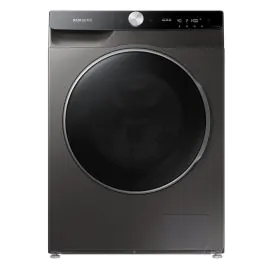 غسالة سامسونج تحميل أمامي، 12 كيلو، تنشيف 8 كيلو، فضي نوكس - WD12TP34DSX