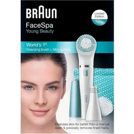 براون فيس جهاز تنظيف وازالة شعر الوجه، تركوازSE832E