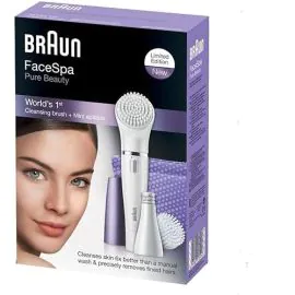 براون فيس جهاز تنظيف وازالة شعر الوجه، بنفسجيSE832N