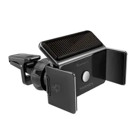 بروميت حامل تثبيت تلقائي للسيارة يعمل بالطاقة الشمسية باللون الأسود