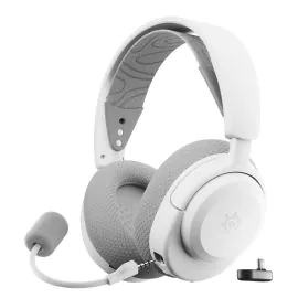 سماعة ألعاب ستيل سيريز أركتس نوفا 3XW لاسلكية مع مايكروفون، متوافقة مع عدة أجهزة، درايفرات نيوديميوم، أبيض – SS-61690