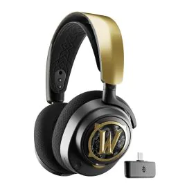 سماعة ألعاب ستيل سيريس أركتس نوفا 7 إصدار وورلد أوف ووركرافت، لاسلكية ومتعددة الأجهزة، مع ميكروفون عازل للضوضاء بالذكاء الاصطناعي، أسود – SS-61558