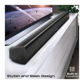 بروميت  , ساوند بار بلوتوث بقوة 60 واط مع مضخم صوت Aux HDMI ,أسود