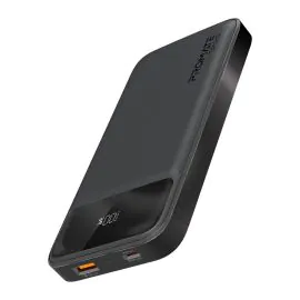 بروميت باور بانك رفيع سعة 10000 مللي أمبير في الساعة، 20 وات، USB-C، شحن سريع، أسود