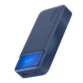 بروميت باور بانك رفيع سعة 20000 مللي أمبير في الساعة، 20 وات USB-C شحن سريع، أزرق داكن