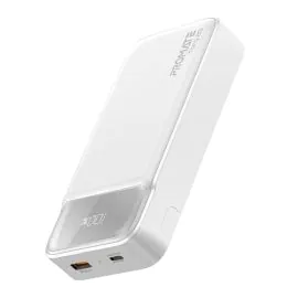 بروميت باور بانك رفيع سعة 20000 مللي أمبير في الساعة، 20 وات، USB-C، شحن سريع، أبيض