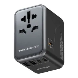 موماكس , شاحن 65 واط , محول السفر AC ,أسود