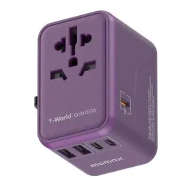 موماكس , شاحن 65 واط , محول السفر AC ,بنفسجي