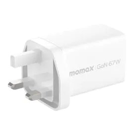 موماكس , شاحن بقدرة 67 واط , 3 منافذ , أبيض