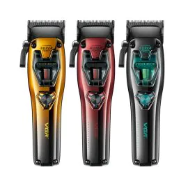 ماكينة حلاقة VGR لاسلكية للاستخدام الجاف، ألوان أخضر / أحمر / أصفر – موديل V-668