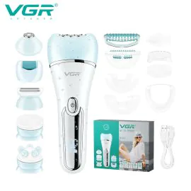 مجموعة عناية شخصية  في جي ار نسائية احترافية، 6 في 1، رطب / جاف، أبيض – V-733