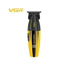 ماكينة قص وتشذيب VGR احترافية للرجال، ألوان أسود/أصفر – V-285T