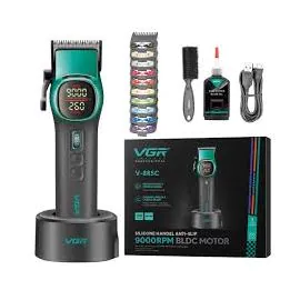 ماكينة قص وتشذيب VGR احترافية للرجال، أسود – V-885C-BK