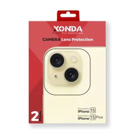 زوندا، واقي عدسات كاميرا ايفون 15، 15 بلس، اصفر