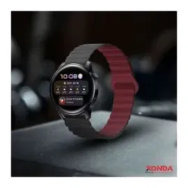 زوندا، سوار معصم مغناطيسي للساعة الذكية مزدوج الوجة (45/44/42)، احمر/اسود