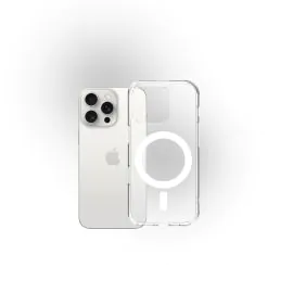 زوندا، غطاء ايفون 16 برو ماكس شفاف ماج سيف - أبيض 