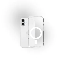 زوندا، غطاء ايفون 16 بلس شفاف ماج سيف - أبيض 