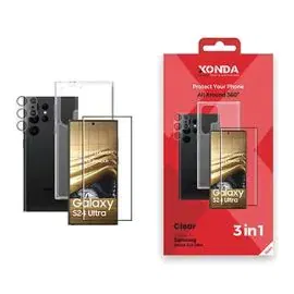 زوندا، باقة حماية 3 في 1، سامسونج جالاكسي اس 24 الترا، شفاف