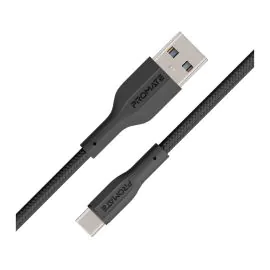 بروميت USB-A إلى USB-C كابل بيانات وشحن 1 متر أسود