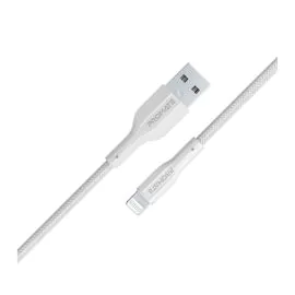 بروميت كابل USB-A إلى Lightning بطول 1 متر، أبيض