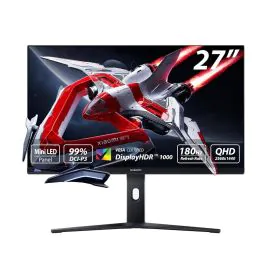 شاشة ألعاب شاومي QHD لوحة Fast IPS, مقاس 27 بوصة, معدل تحديث 180 هرتز, 1 ملي ثانية, أسود - ELA5627UK