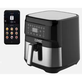  قلاية هوائية إكسبر 5.5 لتر ذكية مع واي فاي، 1700 واط،  ستيل - XPAF-999WF