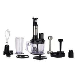 محضر يدوي اكسبير مع ملحقات، سعة 1.25 لتر، 600 واط، فضي – XPHB-400