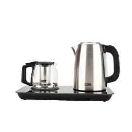 غلاية إكسبير  ستيل + إبريق، كهرباء – غلاية، 1.7 لتر (ستيل) / 1 لتر (زجاج)، 2200 واط، فضي – XPSTTS-999