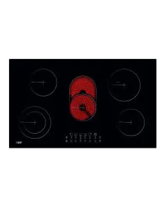 سطح اكسبير بلت إن كهرباء 86 سم 5 عيون سيراميك اسود XPVC90BT