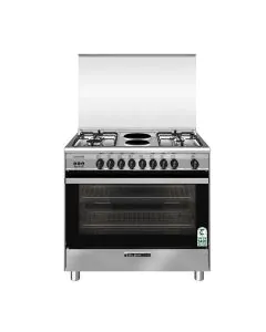 فرن جليم غازوكهرباء استاند90*60سم امان كامل استيلSE966GIFSMF